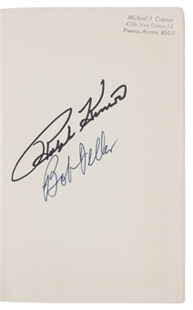 Joe DiMaggio & Jackie Robinson Signed "My Greatest Day In Baseball" Hardcover Book Also Signed By Ralph Kiner & Bob Feller (PSA/DNA)